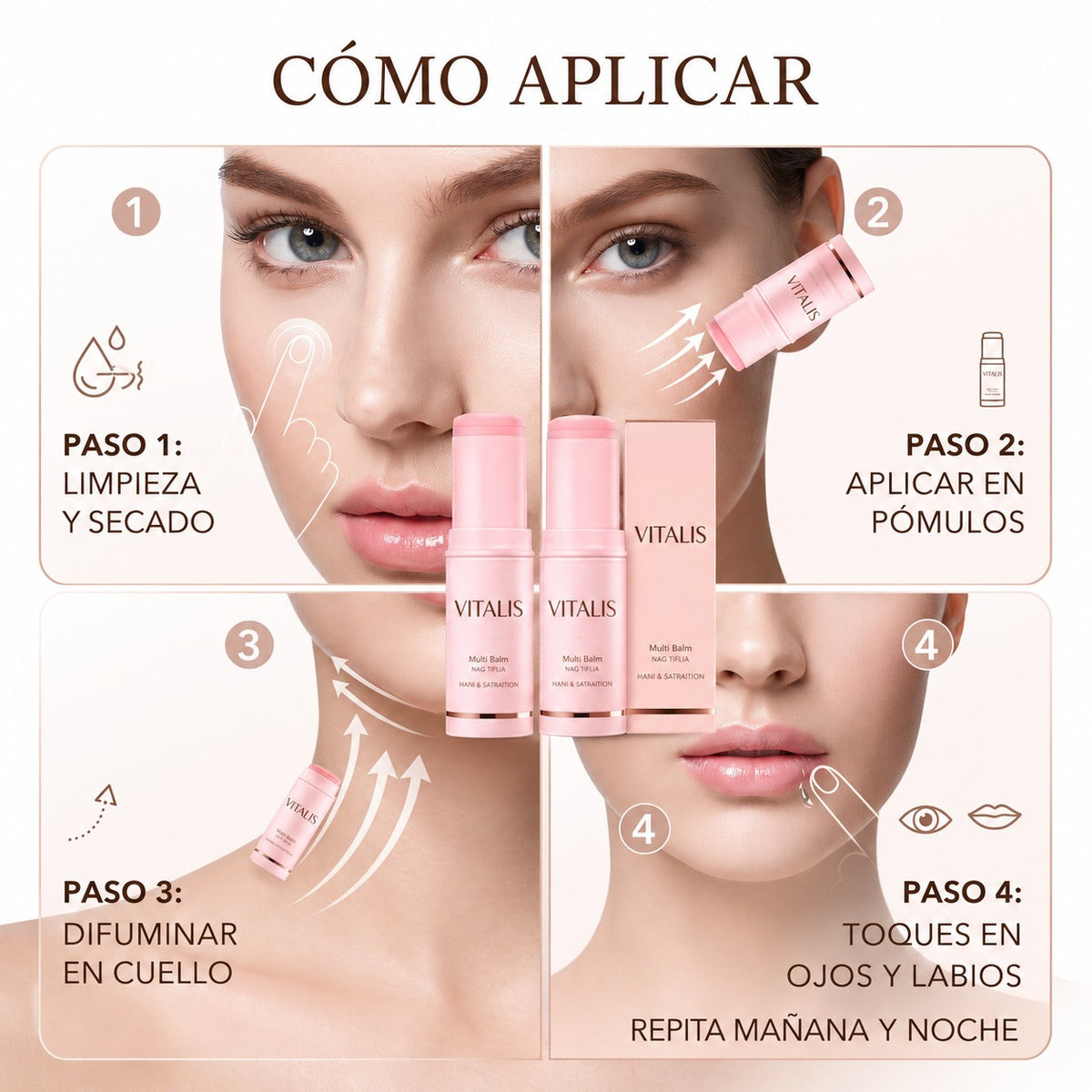 Bálsamo hidratante de colágeno para arrugas VITALIS