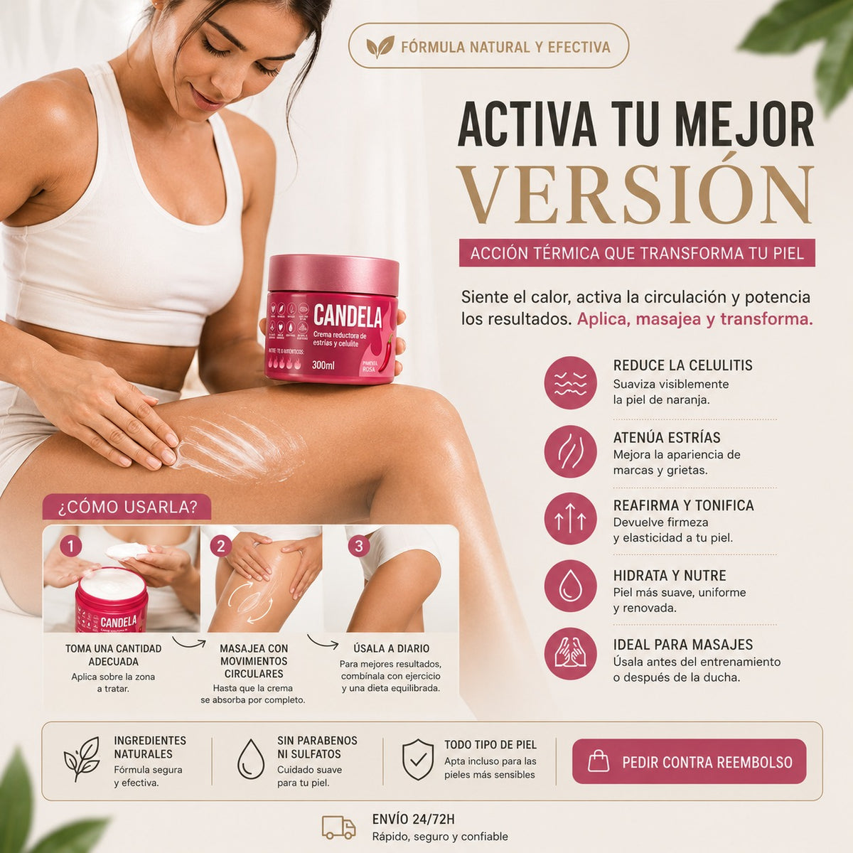 Crema Reductora de Estrías y Celulitis CANDELA